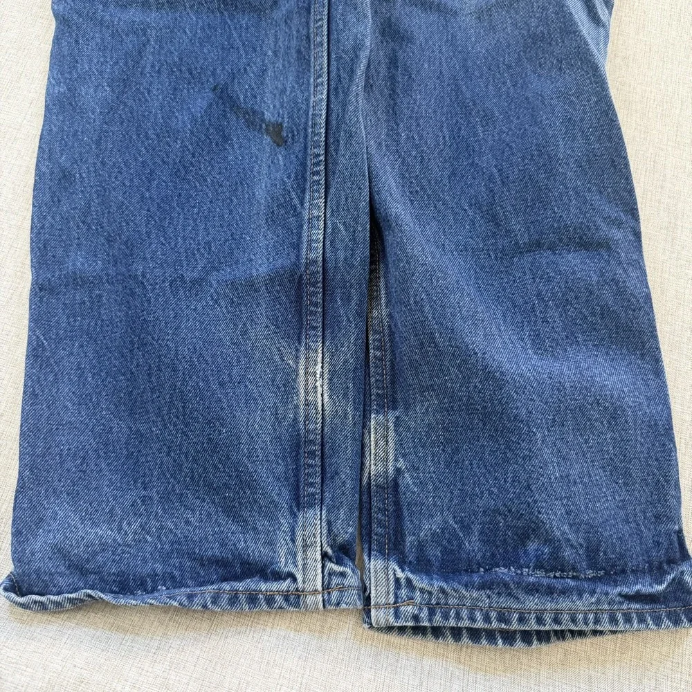 Vintage Prison Blues Denim Jeans Mens 36x31 Carpenter Workwear Made In USA